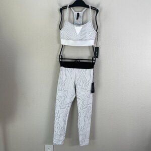 NEW‎ KORAL Womens XS 2 Piece Galaxy Knockout Sports Bra & Legging Set Athletic